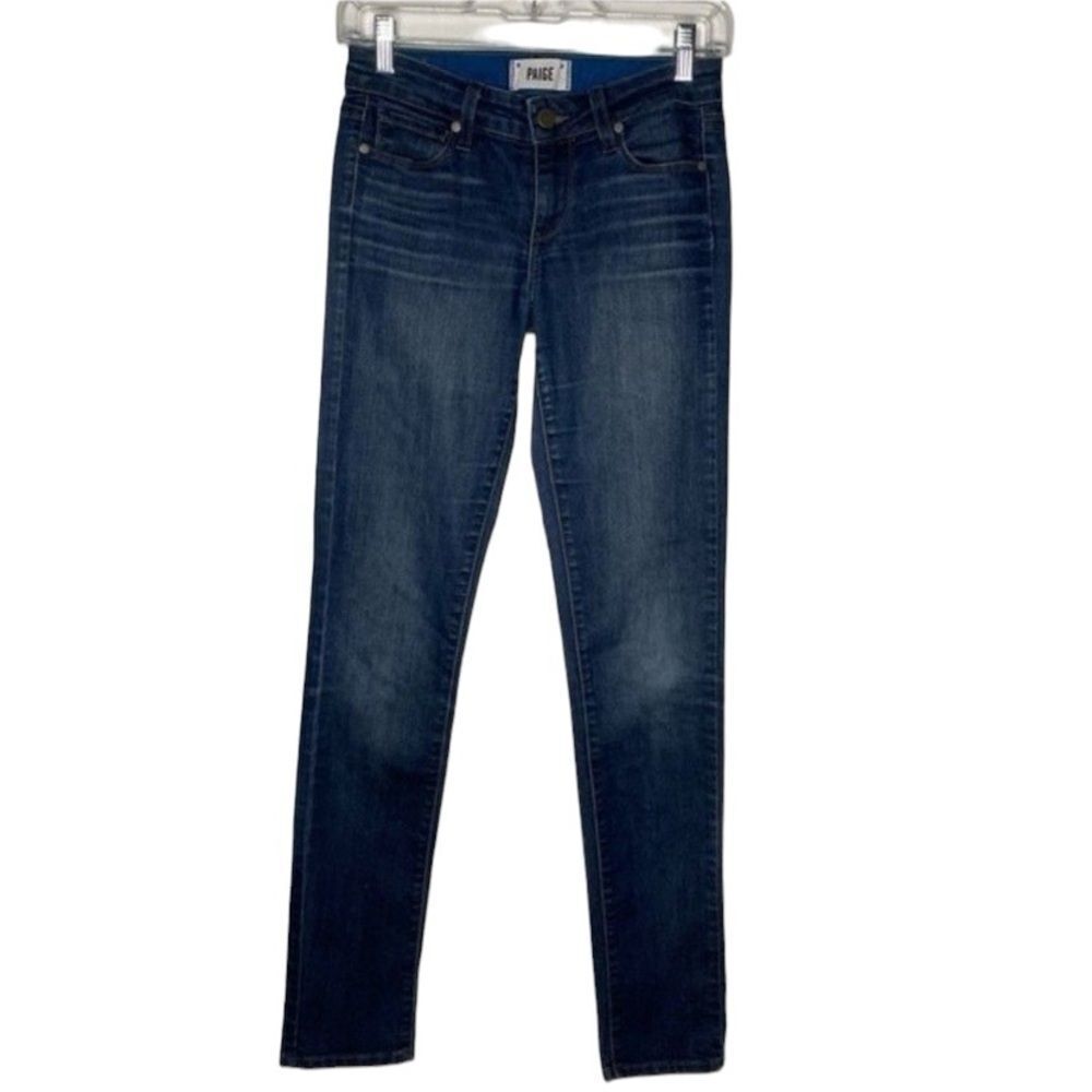 Paige Jeans Women’s 25 Blue Skyline Skinny Jenna Denim Stretch Pockets 7.5” Rise